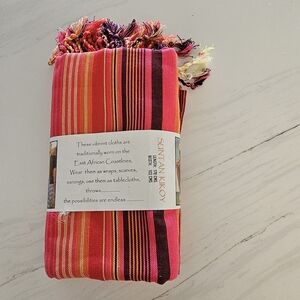 Vibrant Striped Kikoy Wrap